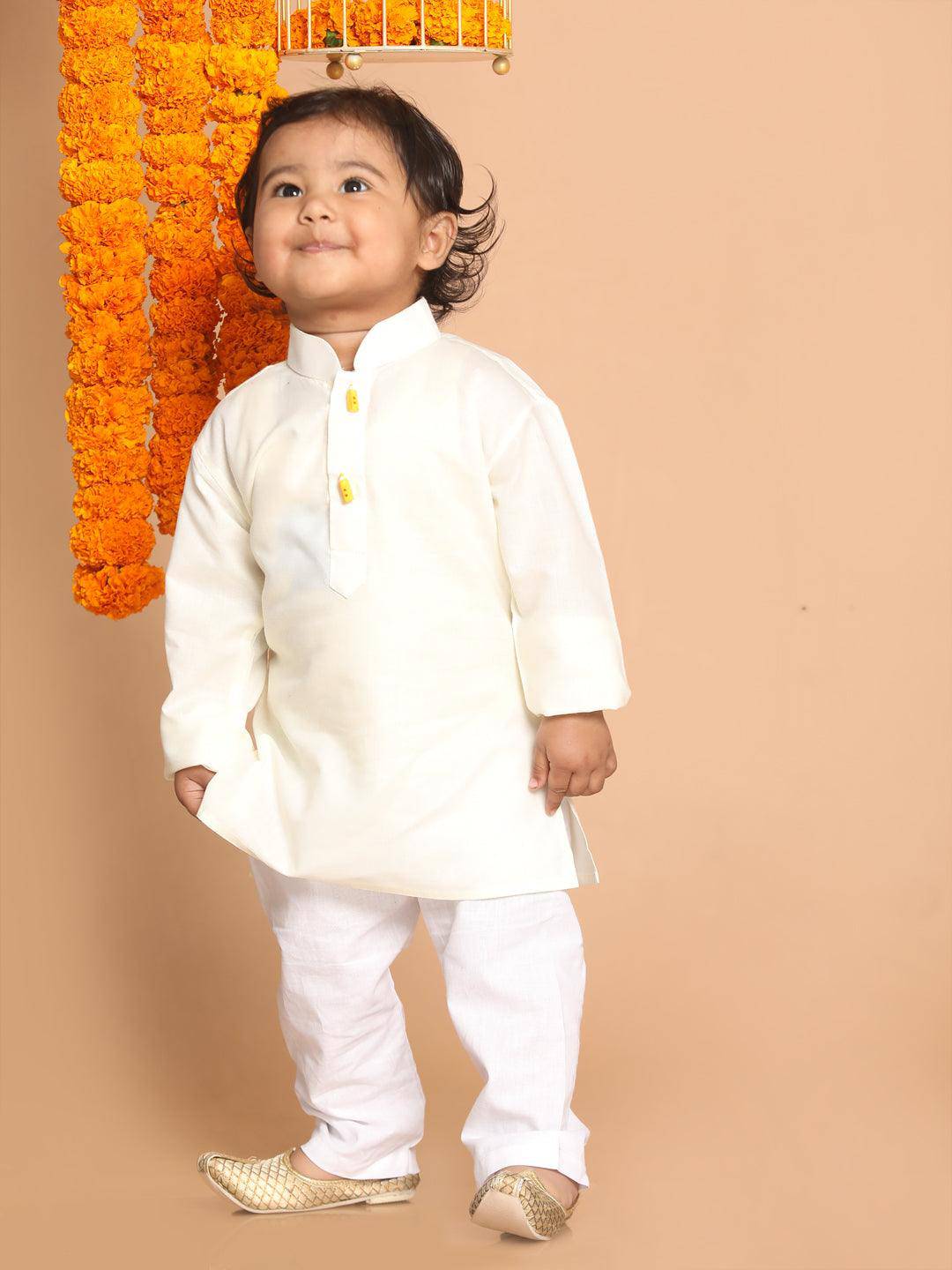 VASTRAMAY SISHU Boy's Cream Kurta - Uboric