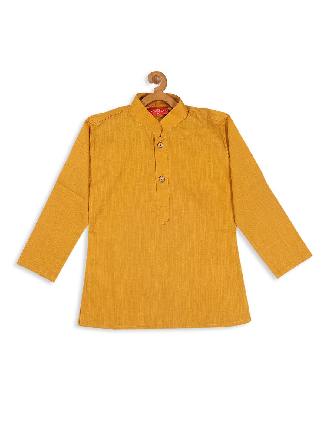 VASTRAMAY SISHU Boy's Mustard Kurta - Uboric