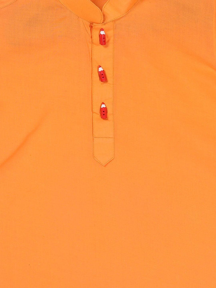 VASTRAMAY SISHU Boy's Orange Kurta - Uboric