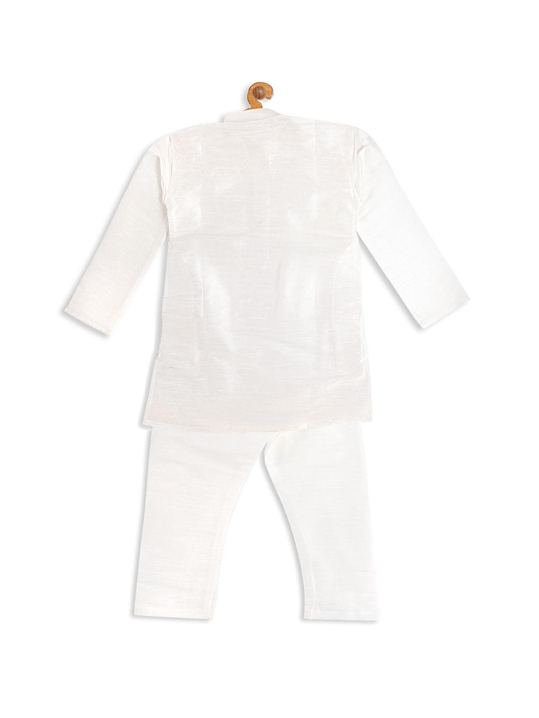 VASTRAMAY SISHU Boy's White Kurta With Pyjama Set - Uboric