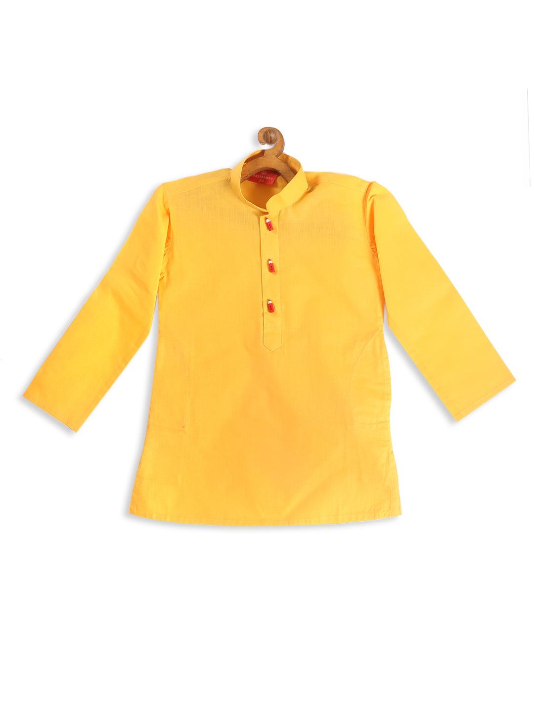 VASTRAMAY SISHU Boy's Yellow Kurta - Uboric